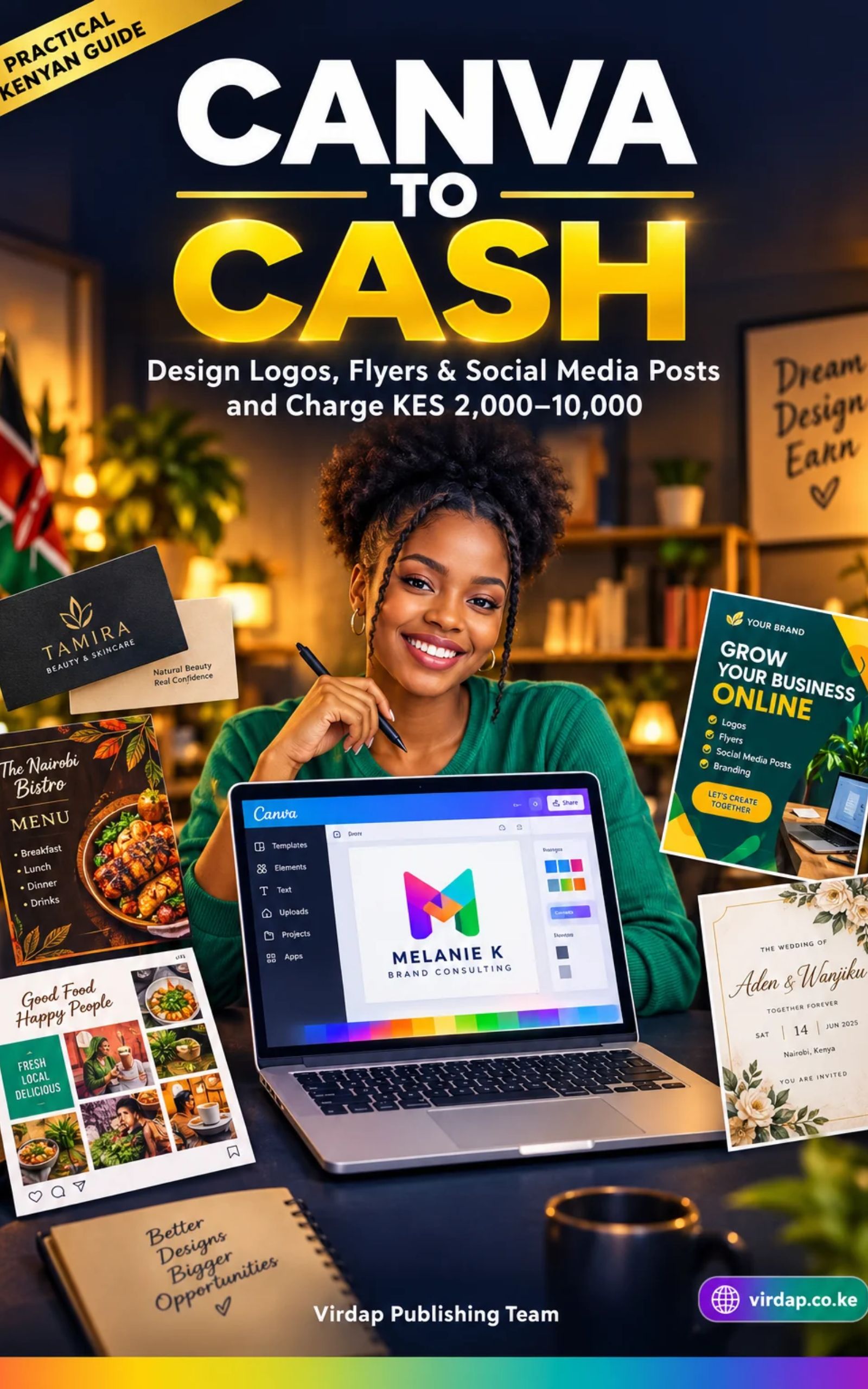 Canva to Cash: How to Design Logos, Flyers, Menus & Social Media Posts for Kenyan Businesses and Charge KES 2,000–10,000 Per Project