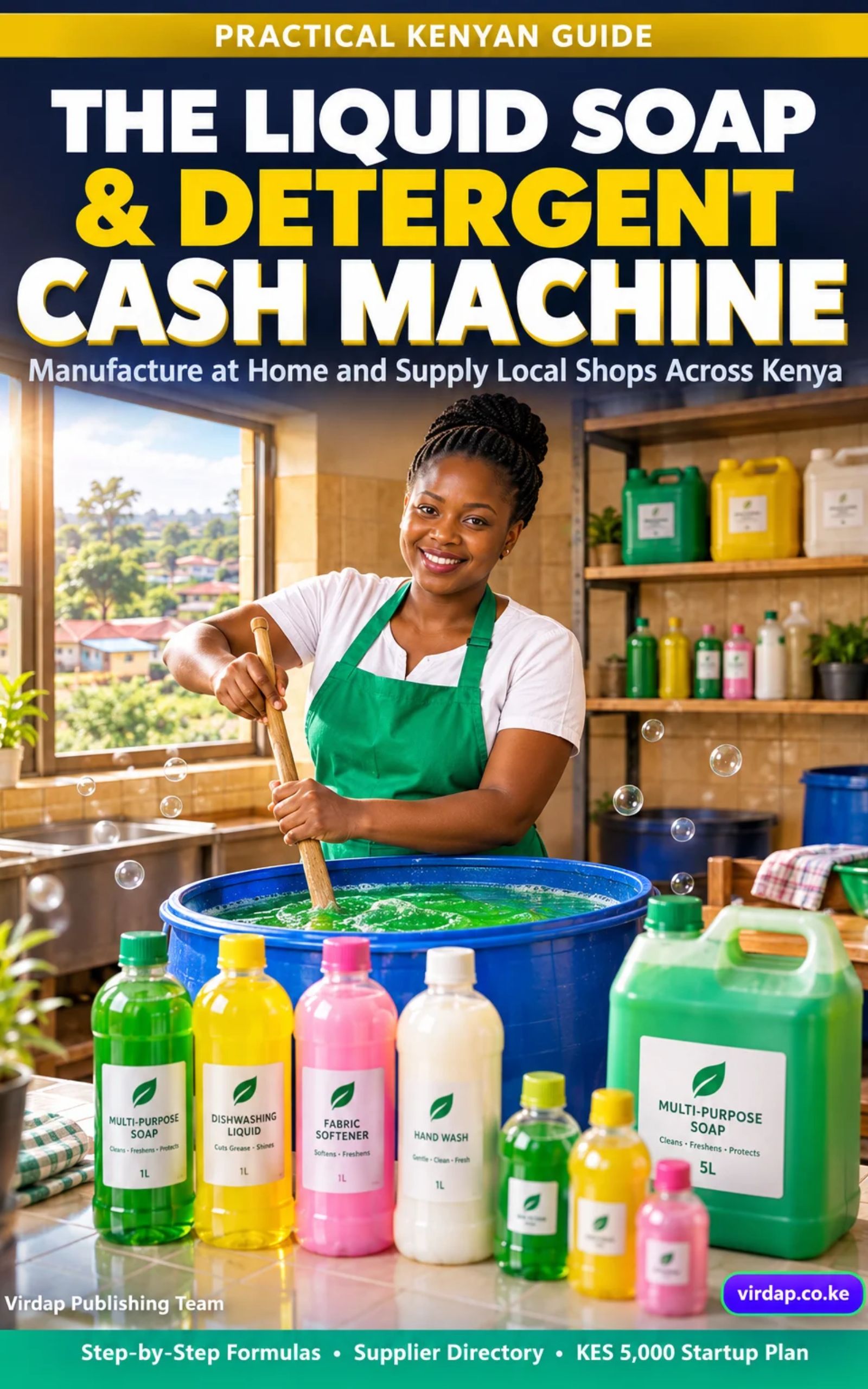 Liquid Soap & Detergent Cash Machine: Manufacture Multi-Purpose Soap, Dishwashing Liquid & Fabric Softener at Home and Supply Kenyan Shops